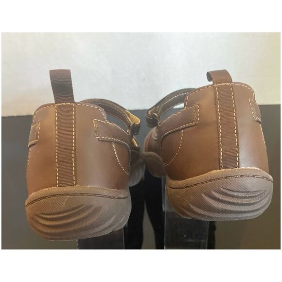 JBU Province Women's Slip-On Shoes Brown Flats with Supportive Sole and Strap 10 - Picture 6 of 13